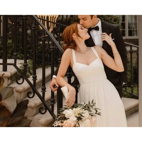 Reformation Hollyhock Ivory Cream Lecce Maxi Bride Bridal Gown Wedding Dress XS - Picture 14 of 16